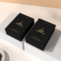 Boîte cadeau rigide magnétique à couvercle rabattable, personnalisée, de luxe, biodégradable, pour flacon de parfum et emballage en papier pour produits cosmétiques