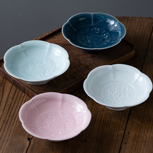 ถาดผลไม้พอร์ซเลนสีชมพูพีช ดีไซน์เรียบหรู สำหรับใช้ในบ้านและโรงแรม - Product Image 2