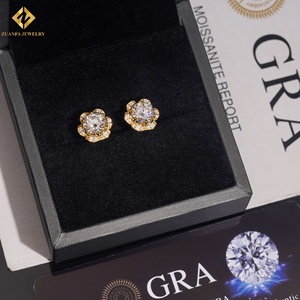 Ready to Ship Moissanite Earrings Hip Hop Jewelry D Vvs1 Moissanite Diamond 925 Sterling <b>Silver</b> Men <b>Stud</b> Earrings - Product Image 5