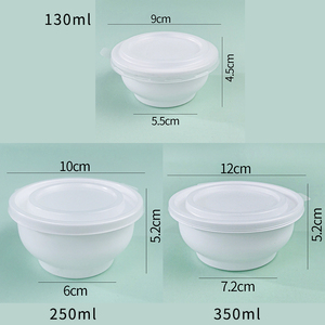 Vòng nhựa súp Bát 130 - 350ml dùng một lần ăn trưa hộp có nắp đậy takeout container hộp nhỏ món tráng miệng nướng bánh - Product Image 2