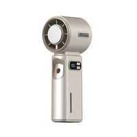 Mini ventilateur portatif à brume 2 en 1, refroidissement et humidification, affichage numérique, ventilateur de poche silencieux à vent puissant