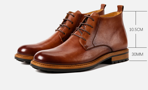 Botas de Couro Genuíno para Homens, Cano Baixo, Clássicas, Confortáveis, Leves e Respiráveis, Botas para Outono, Primavera e Verão - Product Image 6