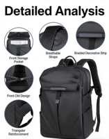 Sac à dos de grande capacité personnalisable en stock, sac à dos décontracté pour ordinateur portable, sac d'école, sac à dos d'affaires pour hommes, sac à dos de sport pour ordinateur