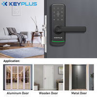 2024 KEYPLUS nouvelle serrure de poignée d'empreintes digitales en alliage d'aluminium serrure de porte intelligente étanche