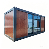 Maison mobile touristique de 20 pieds, maison préfabriquée modulaire, hôtel portable, petite maison conteneur avec balcon sur le toit