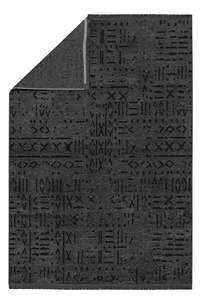 Tapis d'intérieur moderne à poils courts en chenille géométrique diamantée Mira Anthracite 7 mm Lavable Antidérapant Écologique Convient aux animaux domestiques - Product Image 2