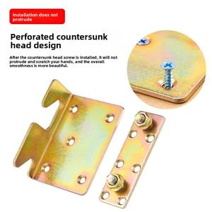 Crochet de lit en <span class=keywords><strong>bois</strong></span> massif moderne support <span class=keywords><strong>d</strong></span>'<span class=keywords><strong>angle</strong></span> connecteurs de meubles épaissis Clips de quincaillerie accessoires de fixation de lit vis de charnière - Product Image 2