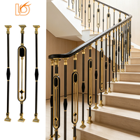 Vente en gros de balustres d'escalier en aluminium et magnésium décorés de manière moderne et luxueuse, pour balustrades de balcon intérieures