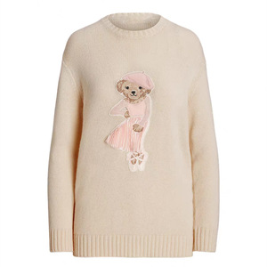 <span class=keywords><strong>Pull</strong></span>-over tricoté à l'ordinateur pour femme, style universitaire, col rond, motif ours rose, anti-boulochage, nouvelle collection hiver coréenne, 26 ans d'expérience - Product Image 5