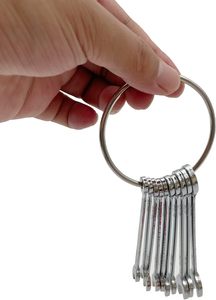 Personalizable 10PCs Mini Juego de llaves de extremo abierto Llave combinada con anillo de cadena Tipo métrico Soporte OEM - Product Image 3