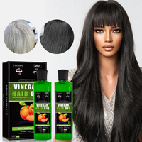 Best Selling Black Dark Brown Organic 100% Cover White Gray 500 Ml*2 Natural Herbal No Stick Fruit Extract Color Gel Dye