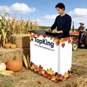 Mesa Plegable Ajustable de Venta Directa de Fábrica, Estructura de Acero, Mostrador Plegable Resistente con Bolsa de Transporte para Marketing de Eventos - Product Image 1