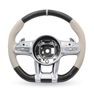 Volante Deportivo Personalizado en Fibra de Carbono Negra para Mercedes Benz Clase A, C, E, AMG W166, W176, W204, W205, W213, W463, GLC <span class=keywords><strong>300</strong></span> - Product Image 3