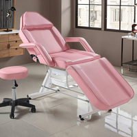 Lit de beauté rose à prix portable Offre Spéciale bon marché Mobilier de salon de beauté Lit de table de massage durable Lit facial