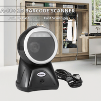 Lecteur de codes-barres omnidirectionnel avec éclairage LED de qualité automobile, lecture des codes 2D QR DM, lecteur de bureau A-80+