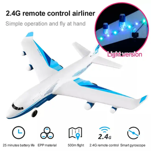 Avión Planeador Eléctrico con Control Remoto G2 2.4G, Modelo de Avión de Ala Fija de 2 Canales, Avión RC de Espuma Anticaídas con Luz LED - Product Image 6