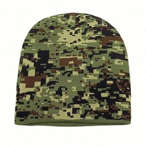Wholesale Hot Selling New Knitted Beanie <b>Hat</b> in Stock Jacquard Camouflaged Beanie <b>Hat</b> - Product Image 5