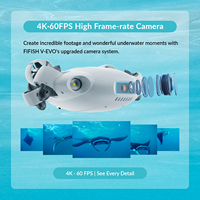 Fifish 100m sous-marin Mini Rov Robot détecteur de poisson Drone 4K caméra RC FPV Drone moteur 6 axes VR pêche Drone avec bras