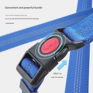 2025 nuevo arnés <span class=keywords><strong>de</strong></span> seguridad para coche <span class=keywords><strong>de</strong></span> mascotas ajustable colorido <span class=keywords><strong>de</strong></span> reflexión nocturna correa elástica con hebilla <span class=keywords><strong>de</strong></span> gancho para perros y gatos - Product Image 3