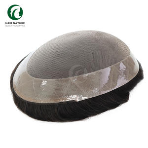 Peluca de Hombre con 130% de Densidad, 6 Pulgadas de Largo, Duradera, Mono Fino, Tupé Masculino de Cabello Humano Indio, Sistema de Reemplazo Capilar de Estilo Libre <span class=keywords><strong>para</strong></span> Hombre - Product Image 2