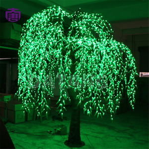 Arbre de saule artificiel vert à LED pour les centres de villégiature, les parcs, les centres commerciaux et les projets de paysagisme extérieur commercial - Product Image 5