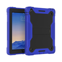 Apple iPad 2/3/4 için A1458 A1459 A1460 A1416 A1397 durumda darbeye dayanıklı çocuklar güvenli PC silikon hibrid standı tam vücut Tablet kapağı