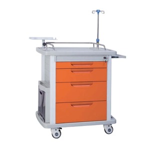 Chất Lượng Cao Bệnh Viện Xe Đẩy Có Thể Tháo Rời Ngăn Kéo Khẩn Cấp Xe Đẩy Y Tế Khẩn Cấp Tai Nạn Giỏ Hàng Với Phanh Chéo - Product Image 1