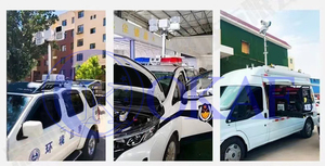 Telescopic mast chiếu sáng tháp xe mái chữa cháy ánh sáng tháp với 4x120 Wát đèn LED - Product Image 4