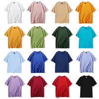 T50005 Usine 210 Grammes T-Shirt Homme 100% Coton Personnalisé de Bonne Qualité avec Impression Photo Design Manches Courtes T-Shirts Unis Personnalisés