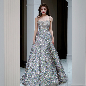sachin and babi light blue dress Elegant Silver Evening Gown  ZahiraBeautyCare