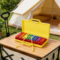 Nouvelles Innovations : Accessoires d'Instruments de Musique à Percussion Arc-en-ciel - Xylophone 8 notes, Métallophone, Bloc d'Instruments