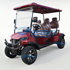 Voiturette de golf électrique tout-terrain haut de gamme à 4 places avec pare-soleil et batterie de stockage pour le tourisme panoramique - Product Image 1