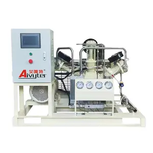 Precio bajo 5Nm3/H 200bar Compresor de refuerzo de oxígeno sin aceite lleno de cilindro de O2 de alta presión