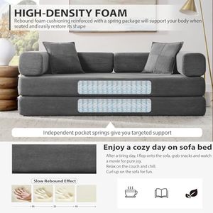 Boneless Floor <strong>Sofa</strong> Couch Multi Purpose Fixed Shape Frame Upholstered <strong>Sleeper</strong> With High Density Sponge - Product Image 2