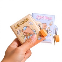 Carnet créatif 2026 Capybara Cartoon Mini avec reliure cousue, verrou et clé, idéal pour étudiant, cadeau ou journal de voyage