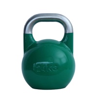 Kettlebell de compétition en acier, cloches de bouilloire, kettlebell vert