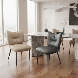 इतालवी शैली की लक्जरी सरल भोजन कुर्सी आधुनिक सीट मोटी स्थिर होटल डाइनिंग कुर्सी - Product Image 6