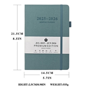 Calander <span class=keywords><strong>2025</strong></span> 2026 Tùy Chỉnh Máy Tính Xách Tay Với Logo Dập Nổi Hàng Năm Kế Hoạch Chương Trình Nghị Trình Hàng Ngày A5 Tùy Chỉnh Bìa Cứng Tạp Chí - Product Image 5