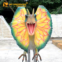 Attraction de dinosaures MYDINO, dinosaure animatronique Dilophosaurus pour le divertissement