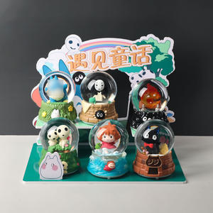 Caja Sorpresa de Resina con Temática de Animación, Estilo Studio <span class=keywords><strong>Ghibli</strong></span>, Cuento de Hadas, Bola de Cristal Luminosa con Música, Adorno Decorativo de Escritorio, Regalo - Product Image 3