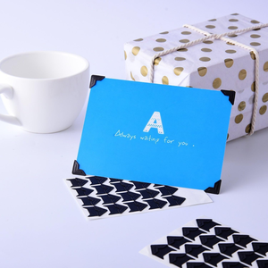 24 pièces faites à la main <span class=keywords><strong>pour</strong></span> les coins de montage de photos légers autocollant en papier auto-<span class=keywords><strong>adhésif</strong></span> <span class=keywords><strong>pour</strong></span> album à faire soi-même Album Journal personnel - Product Image 5