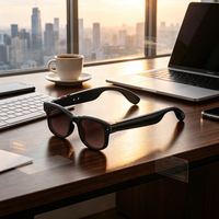 Lunettes Intelligentes Sans Fil Audio, Lunettes Meta avec Caméra, Prise de Vidéo, Chat Multilingue, Appel Mains Libres, Lecture Musicale