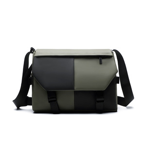 <span class=keywords><strong>Sac</strong></span> messager géométrique imperméable en PU de style britannique pour <span class=keywords><strong>homme</strong></span> - <span class=keywords><strong>Sac</strong></span> à <span class=keywords><strong>bandoulière</strong></span>/<span class=keywords><strong>sac</strong></span> croisé multifonction grande capacité - Product Image 1