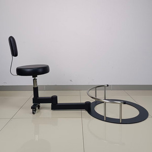 Hot Sale Factory Direct <b>Black</b> Leather Rotation Hair Beauty Salon Stool Chair 360° Rotation Barber Chair for Barbershop - Product Image 3
