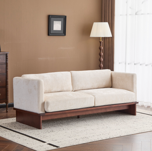 Beige + Tela + 3 Plazas