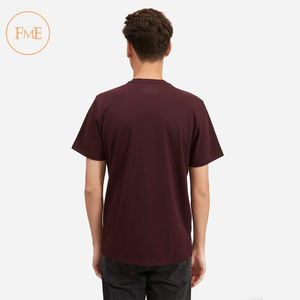 Camiseta de algodón orgánico personalizada cuello redondo y manga corta color sólido OEM/ODM diseño en blanco Opción de talla grande para hombres/mujeres - Product Image 3