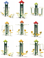Tapis de course double fixe d'extérieur Air Walker Body Rider – Station de fitness double utilisateur pour parc public et salle de sport – Robuste et durable