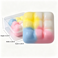 Ensemble de jouets sensoriels anti-stress à presser, en forme de pain vapeur, dumpling et crème glacée, simulés, croustillants, tactiles, portables et de poche