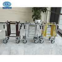 GA102E Chariot de transport pliable en alliage d'aluminium pour cercueil funéraire, vente en gros Chine