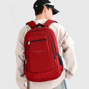 Men's Casual <b>Backpack</b> <b>Large</b> Capacity 15 Inches Laptop Compatible Business Travel Solid Color Durable Design - Product Image 1